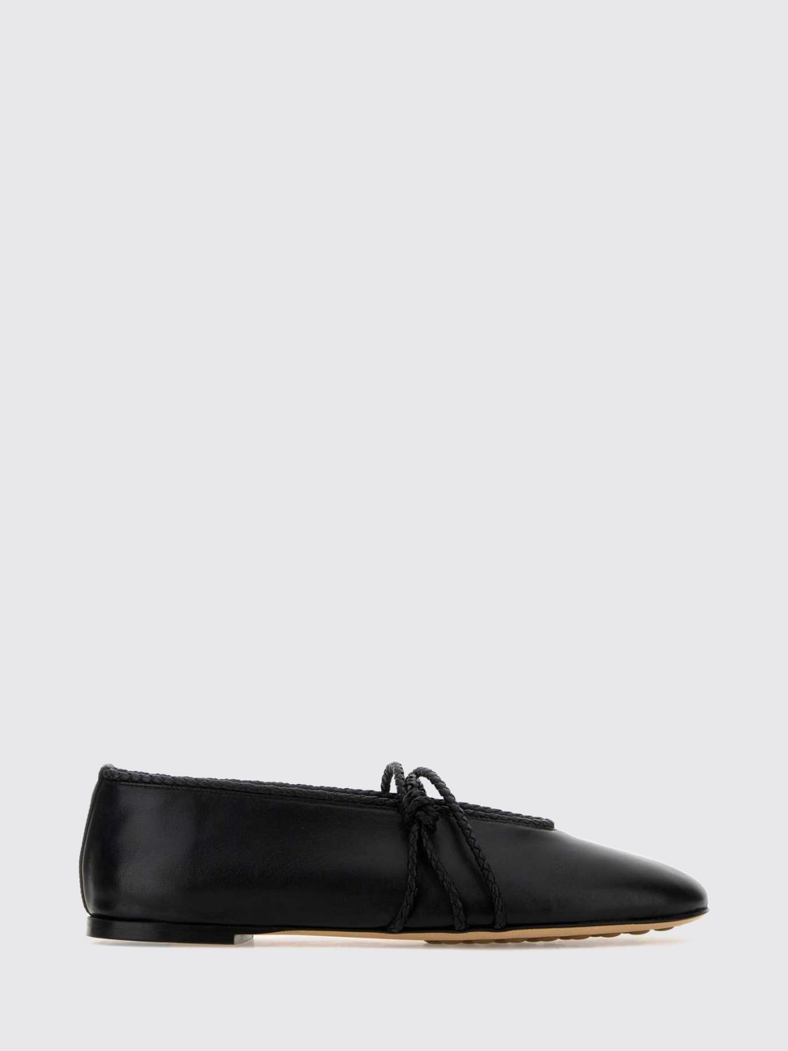 BOTTEGA VENETA Mary-Jane-Ballerinas aus Lammleder mit geflochtenen Riemen