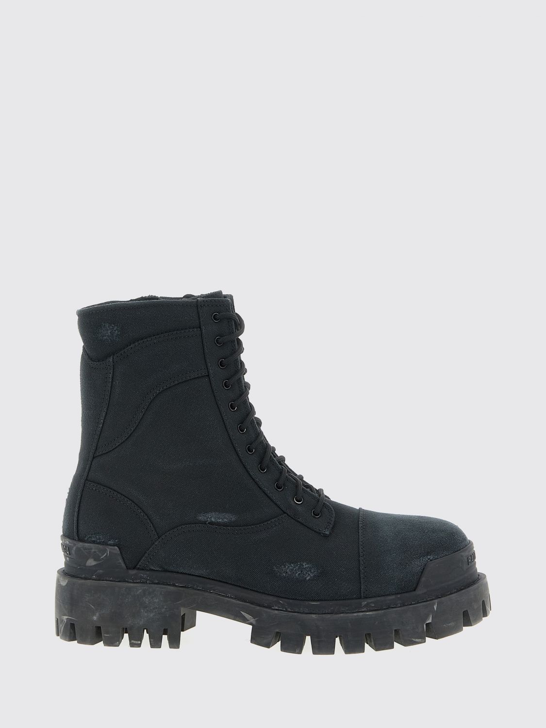 BALENCIAGA Stivali Combact Strike in cotone effetto used