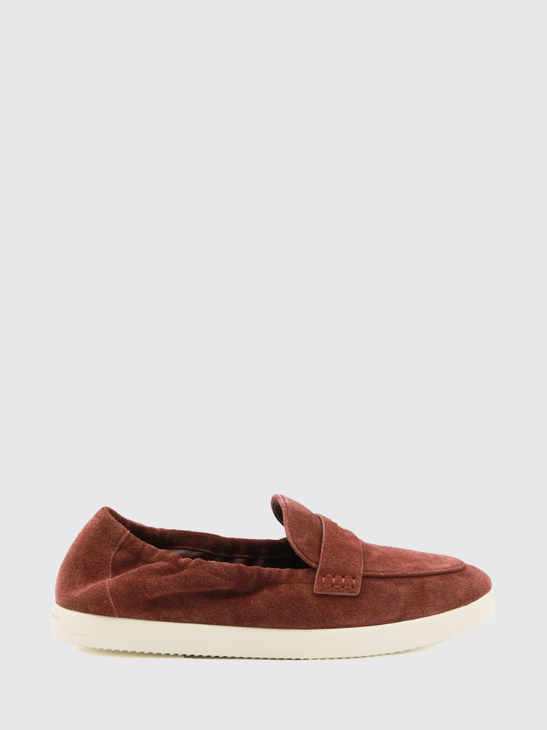 TORY BURCH Suede Loafers with Metallic Double T Logo　TORY BURCH スエード ローファー メタリック ダブル T ロゴ TORY