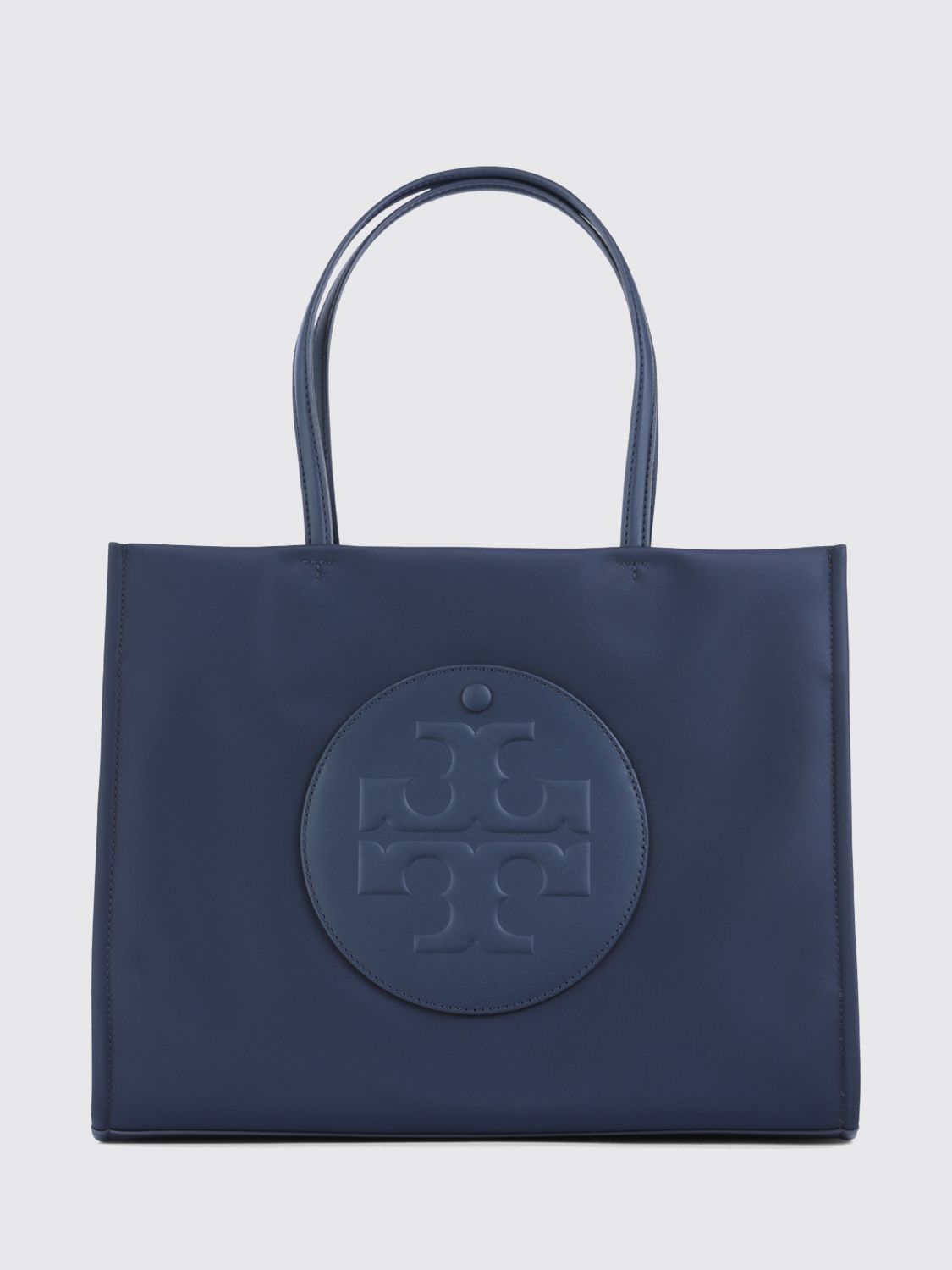 TORY BURCH Ella Small Nylon Tote Bag with Tone-on-Tone Double T Logo　TORY BURCH エラ スモール ナイロン トートバッグ トーンオントーン ダブル T ロゴ付き TORY