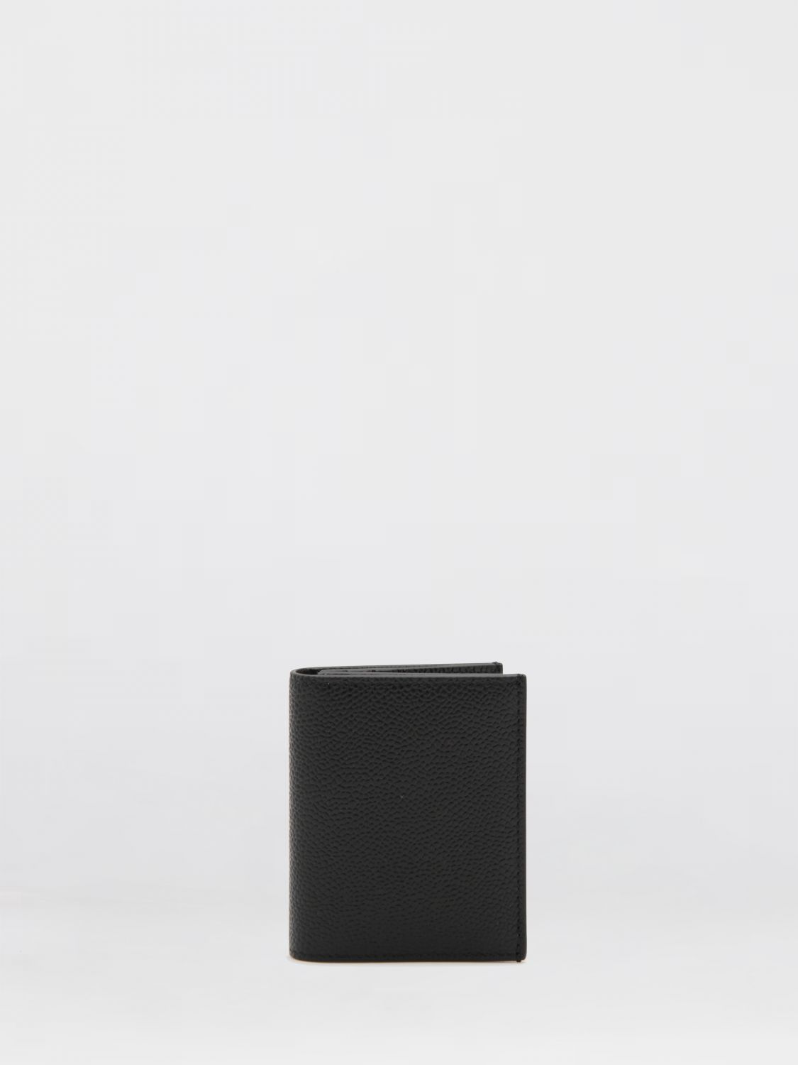 THOM BROWNE Grained Leather Bifold Wallet with Stripe Detail　THOM BROWNE ストライプディテール グレインレザー 二つ折り財布 THOM