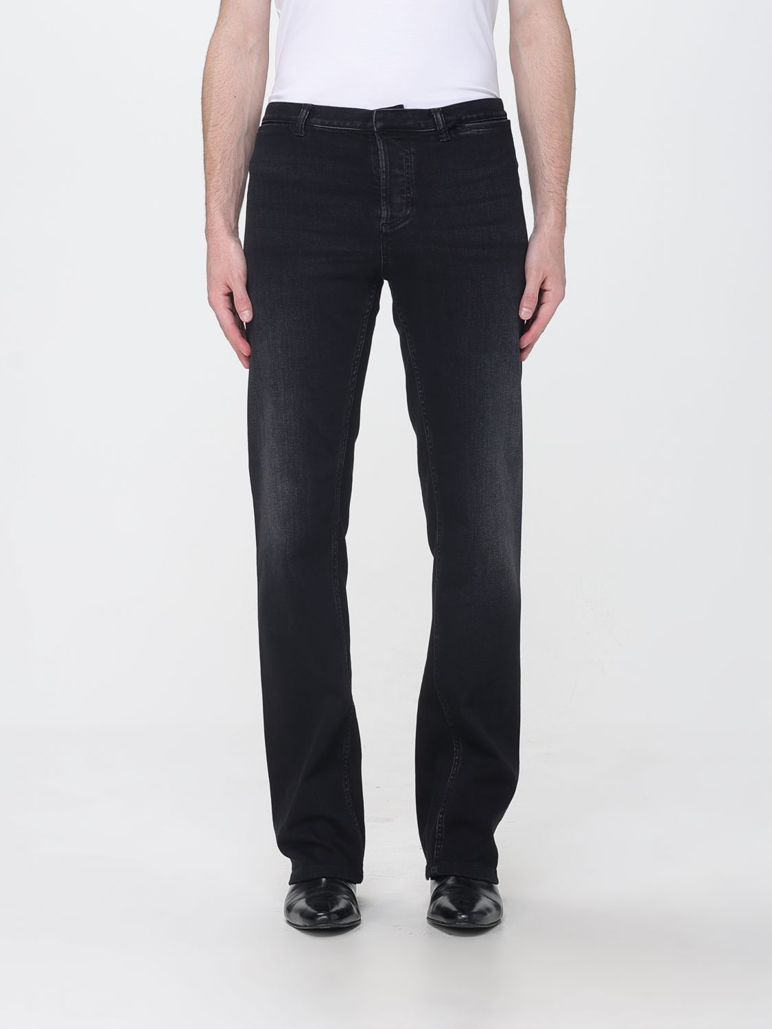 GUCCI Jeans straight a cinque tasche in denim di cotone con vestibilità slim