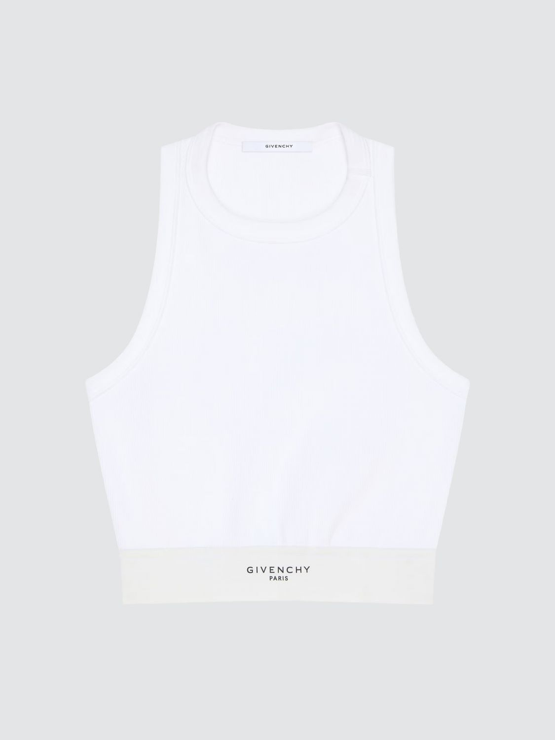 GIVENCHY Top cropped basic in jersey di cotone