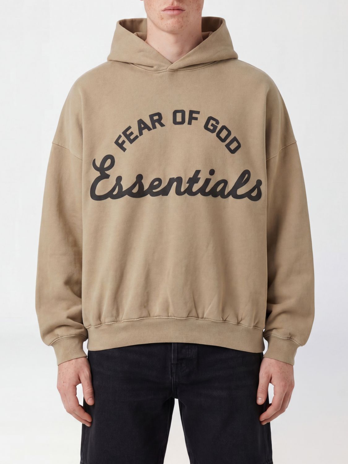FEAR OF GOD Cotton Hoodie with Contrast Logo　FEAR OF GOD コントラストロゴ入りコットンパーカー FEAR