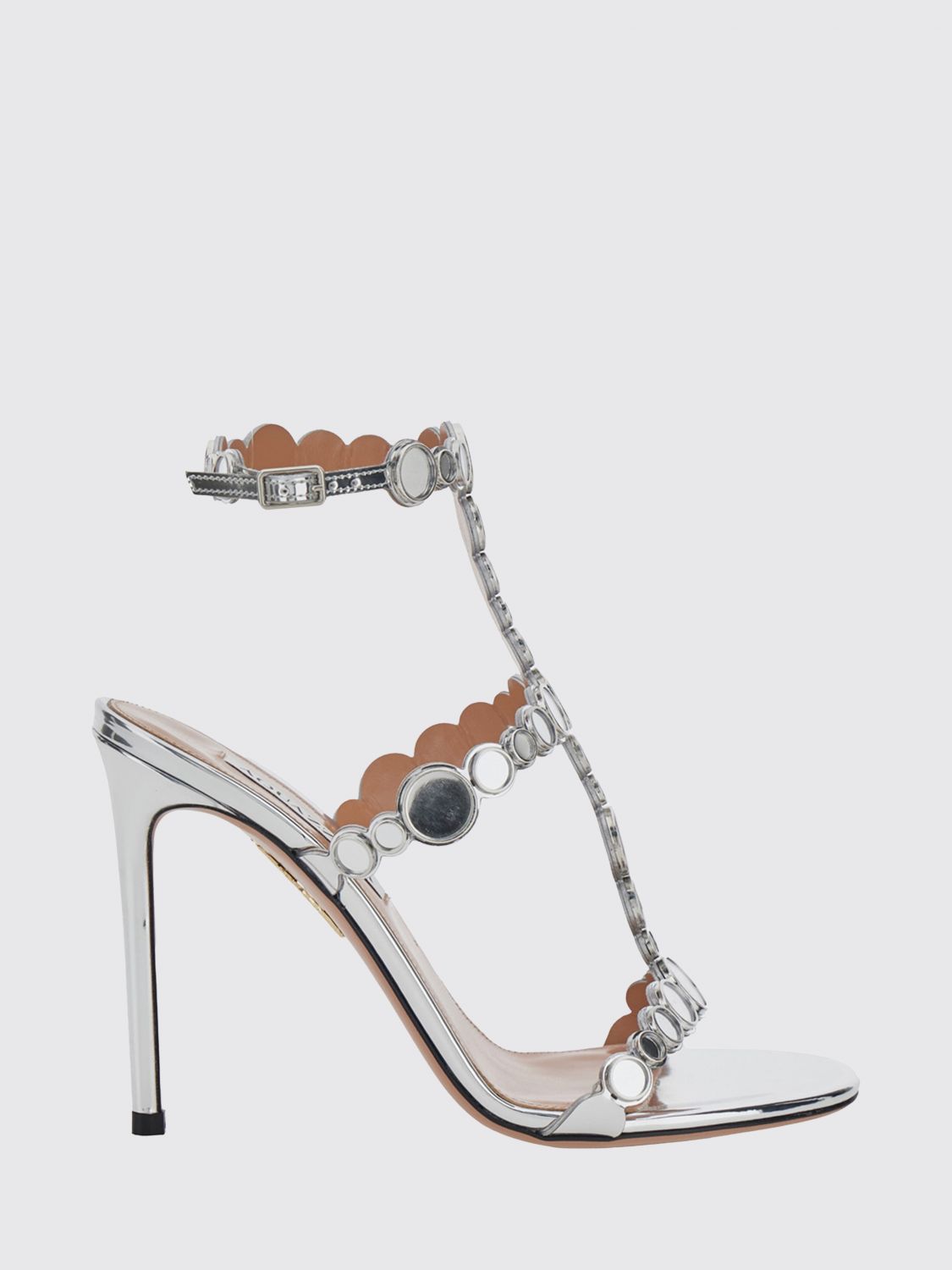 AQUAZZURA Sandali Con Tacco Donna colore Acciaio