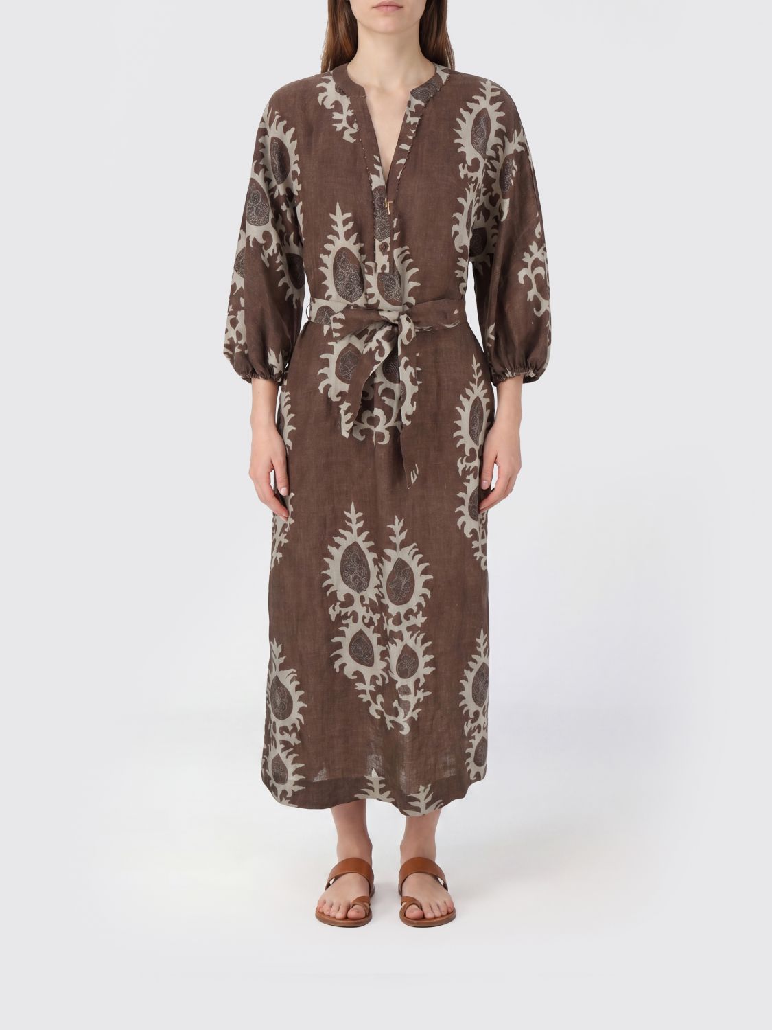 Bazar Deluxe Dress Woman In Brown
