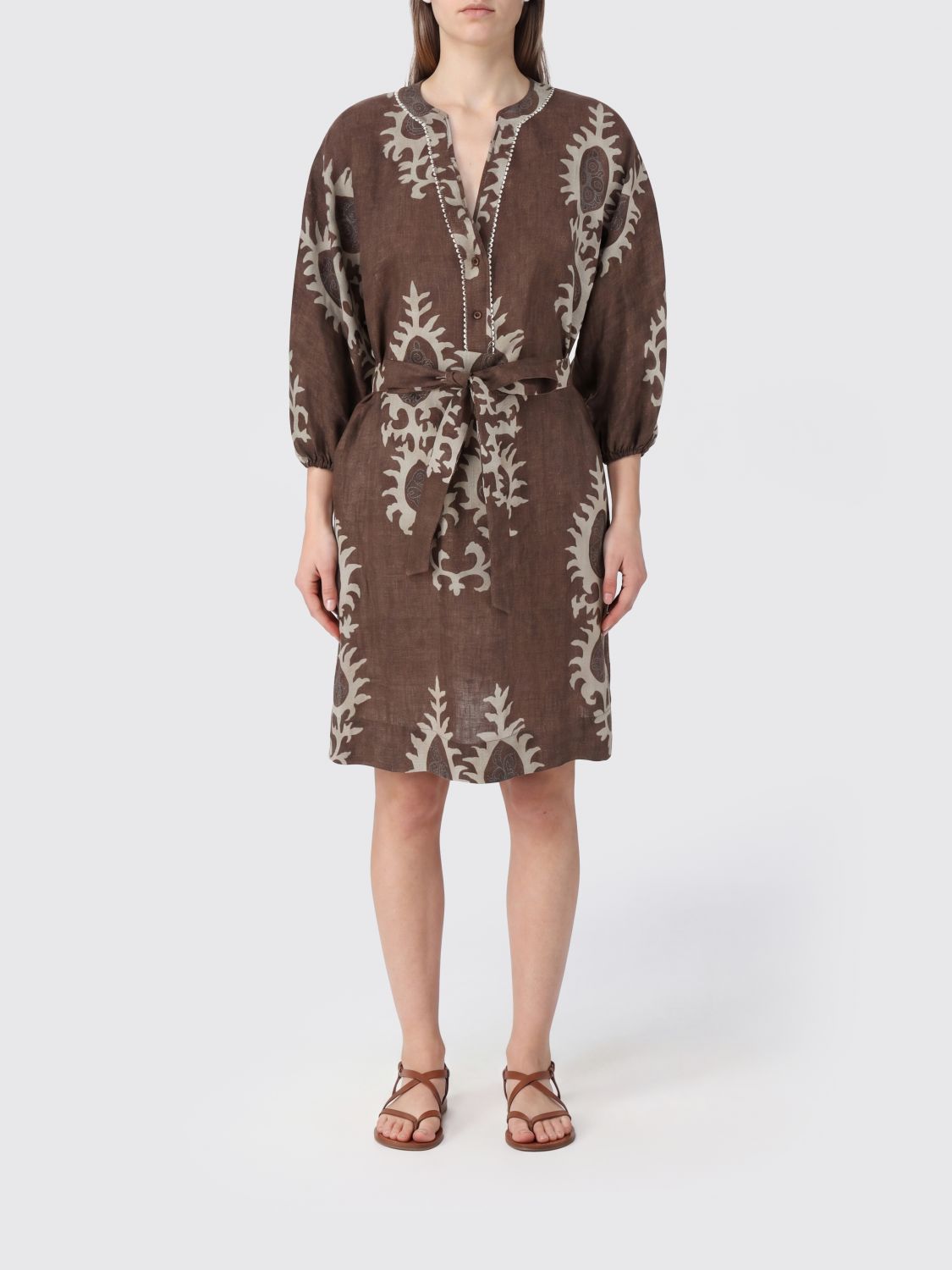 Bazar Deluxe Dress Woman In Brown