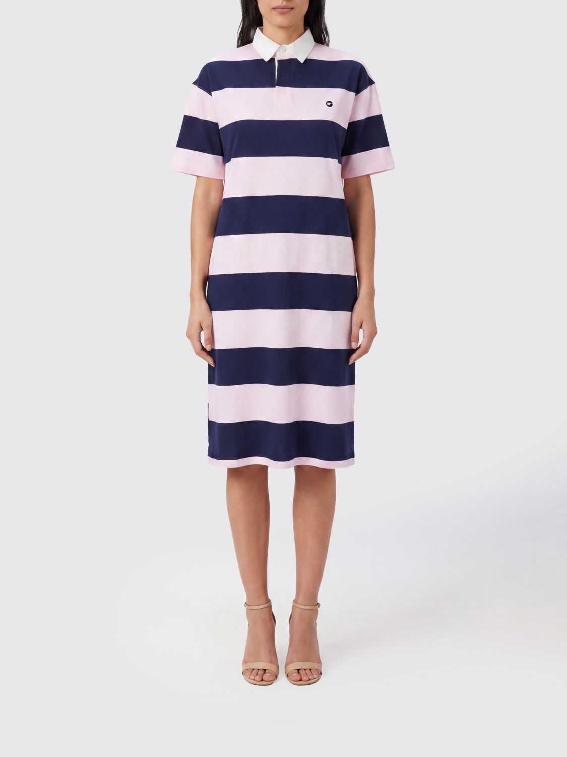 COPERNI Abito a polo in cotone organico a righe