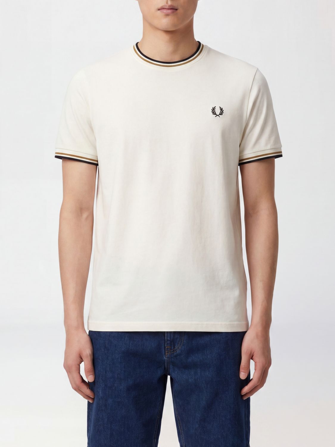 FRED PERRY T-Shirt Men color Brown