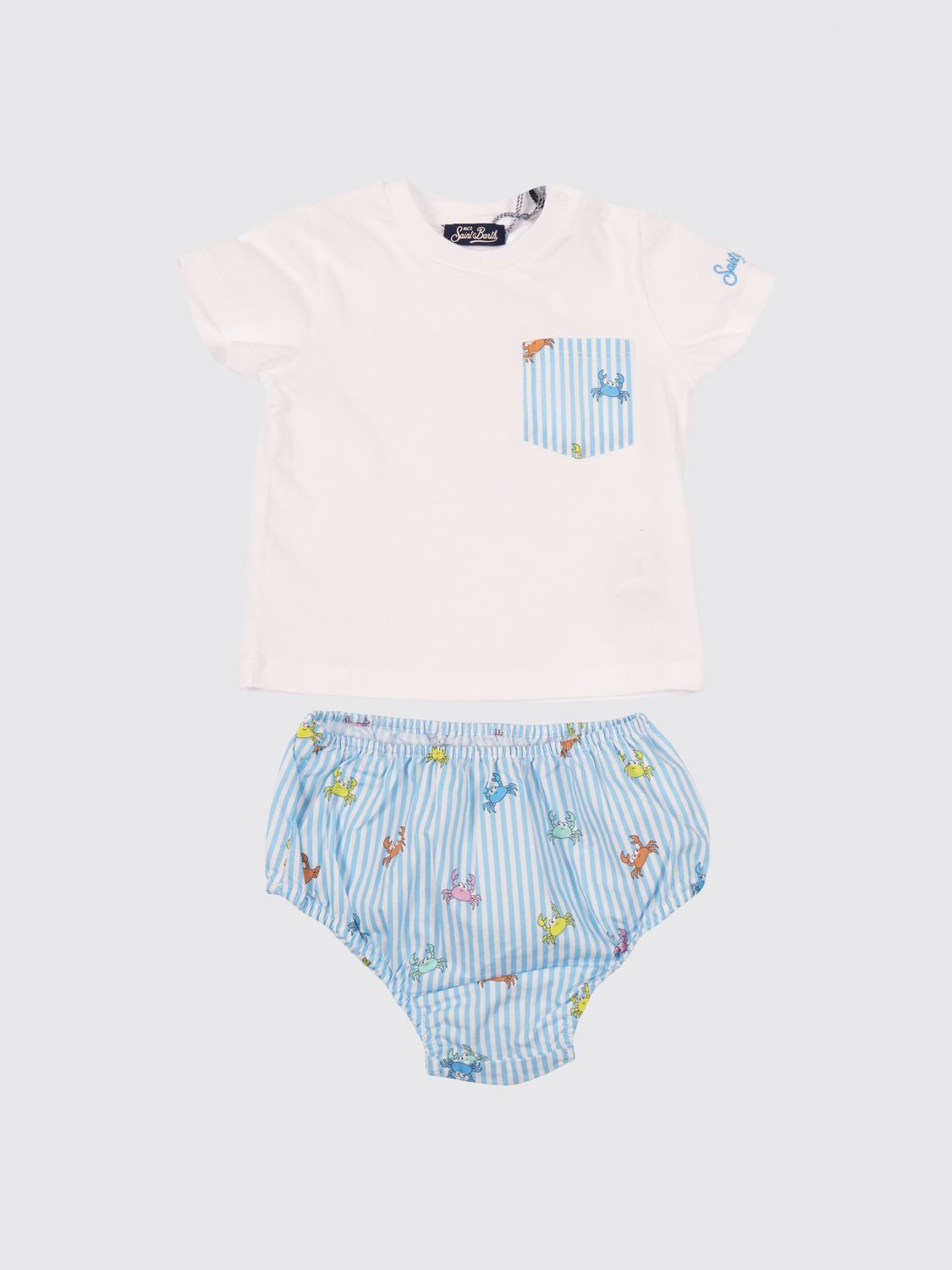 MC2 SAINT BARTH 2-teiliges Set Samy von für Jungen mit gestreiftem Baumwoll-T-Shirt und Shorts