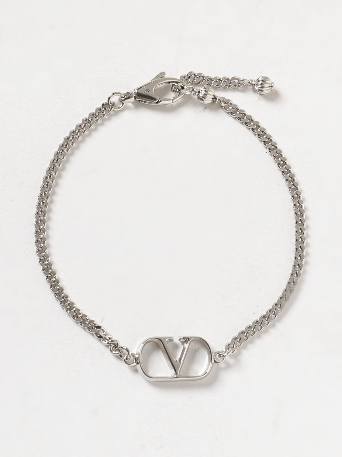 VALENTINO GARAVANI VLogo Signature Chrome-Plated Brass Bracelet