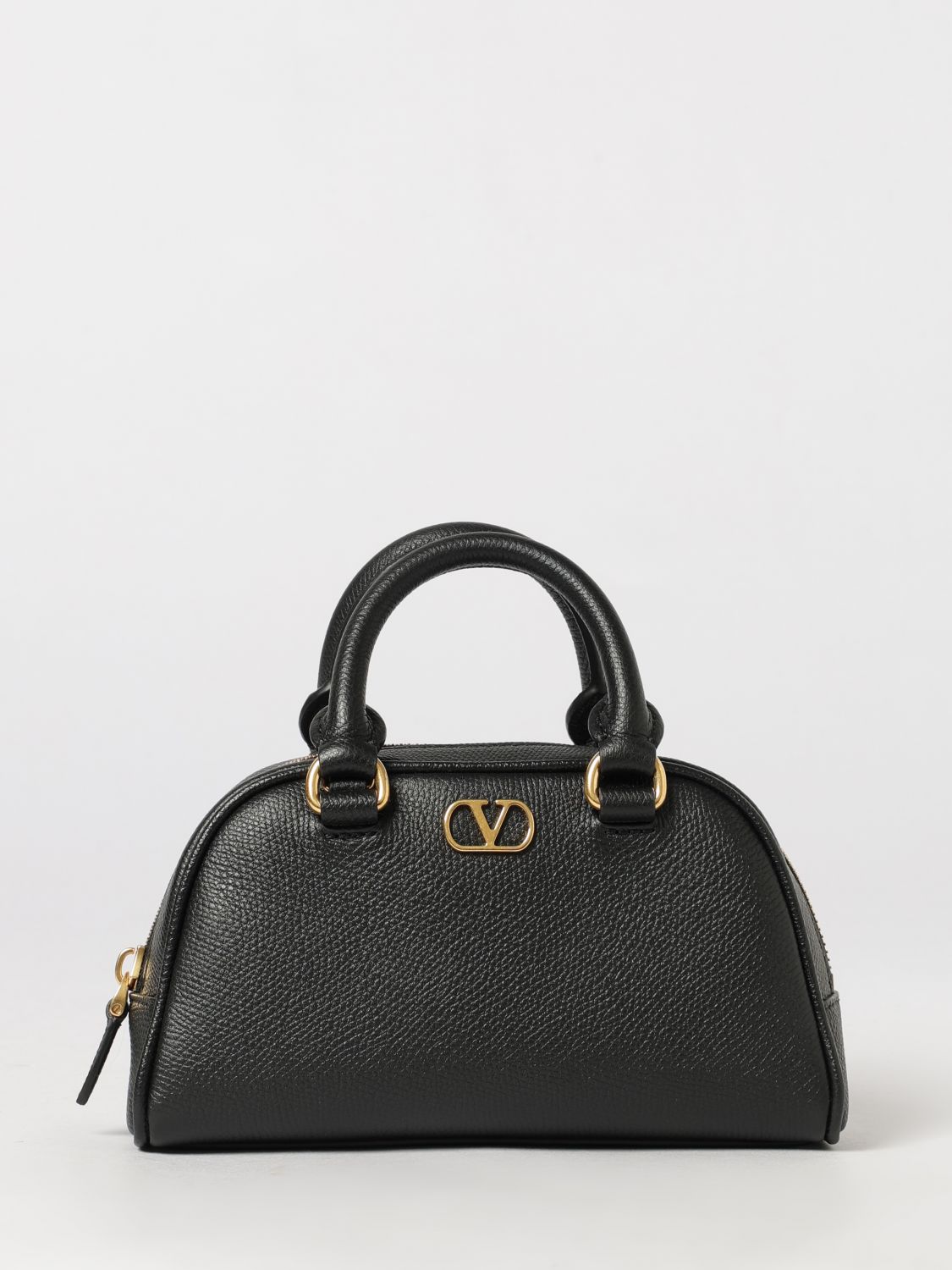 VALENTINO GARAVANI VLogo Signature Mini Boston Bag in Grained Leather