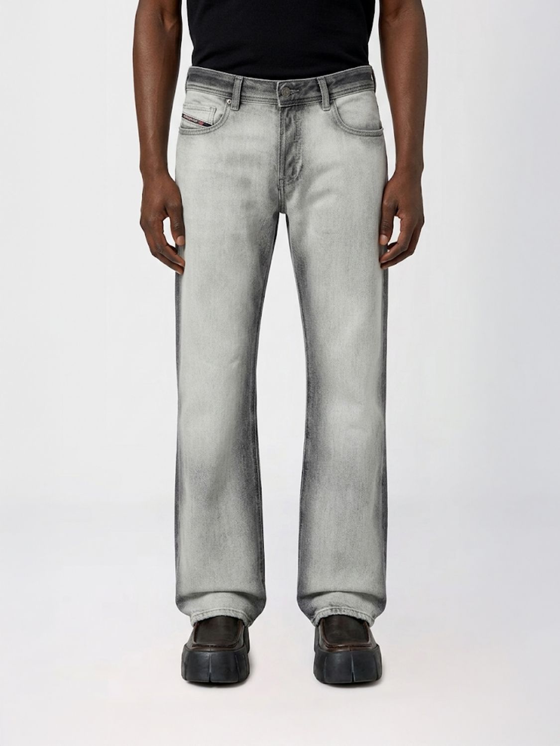 DIESEL Jeans slim fit Zatiny in denim a vita media con gamba flared