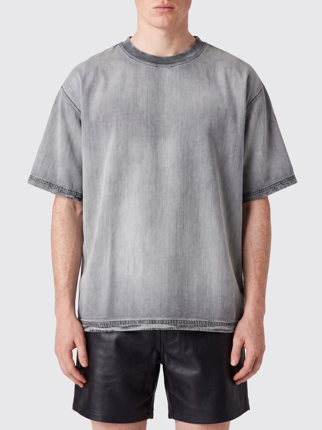 DIESEL T-shirt relaxed fit in lyocell con stampa astratta e girocollo