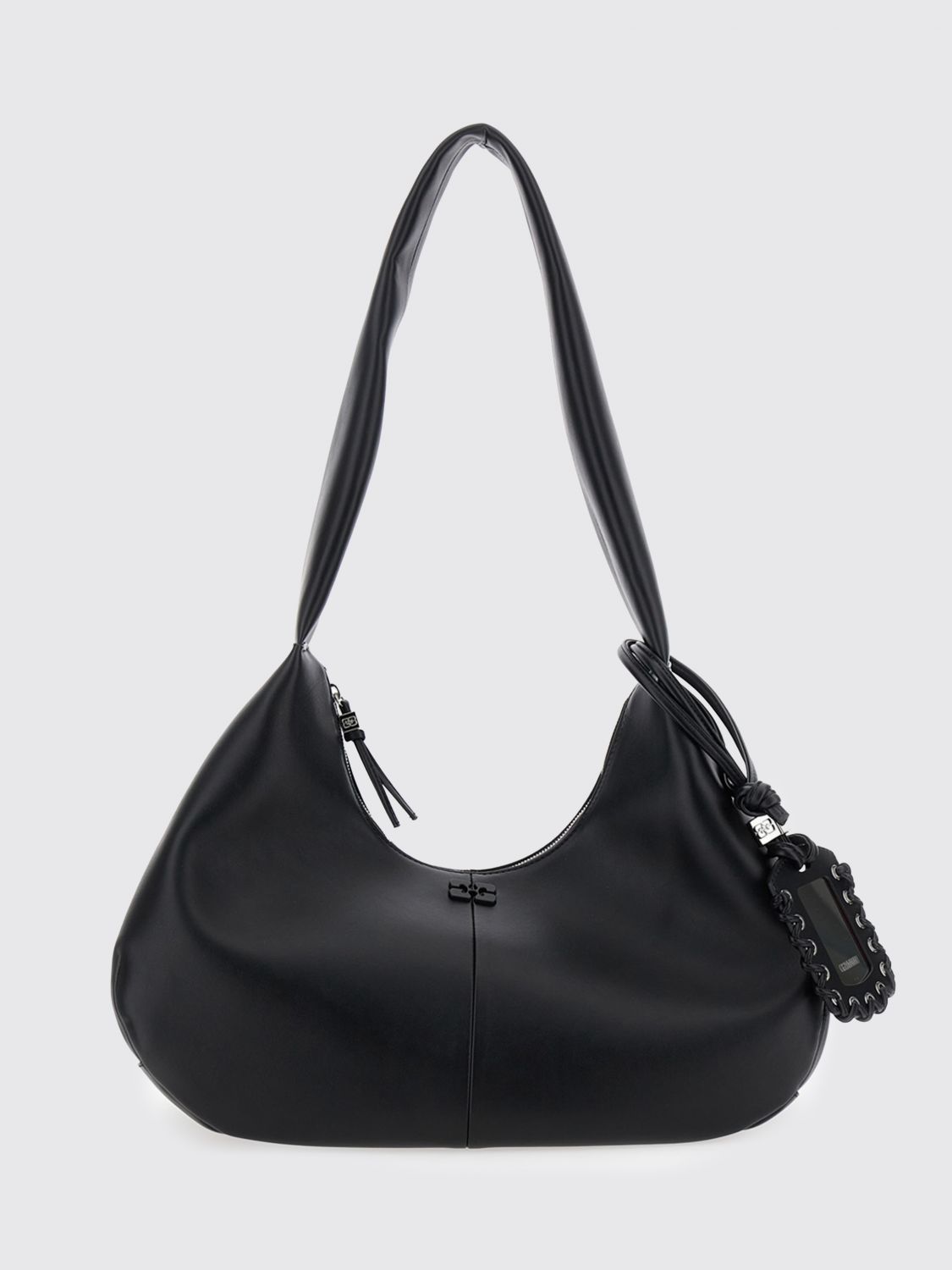 GANNI Shoulder Bag Woman color Black　GANNI ショルダーバッグ レディース カラー ブラック GANNI