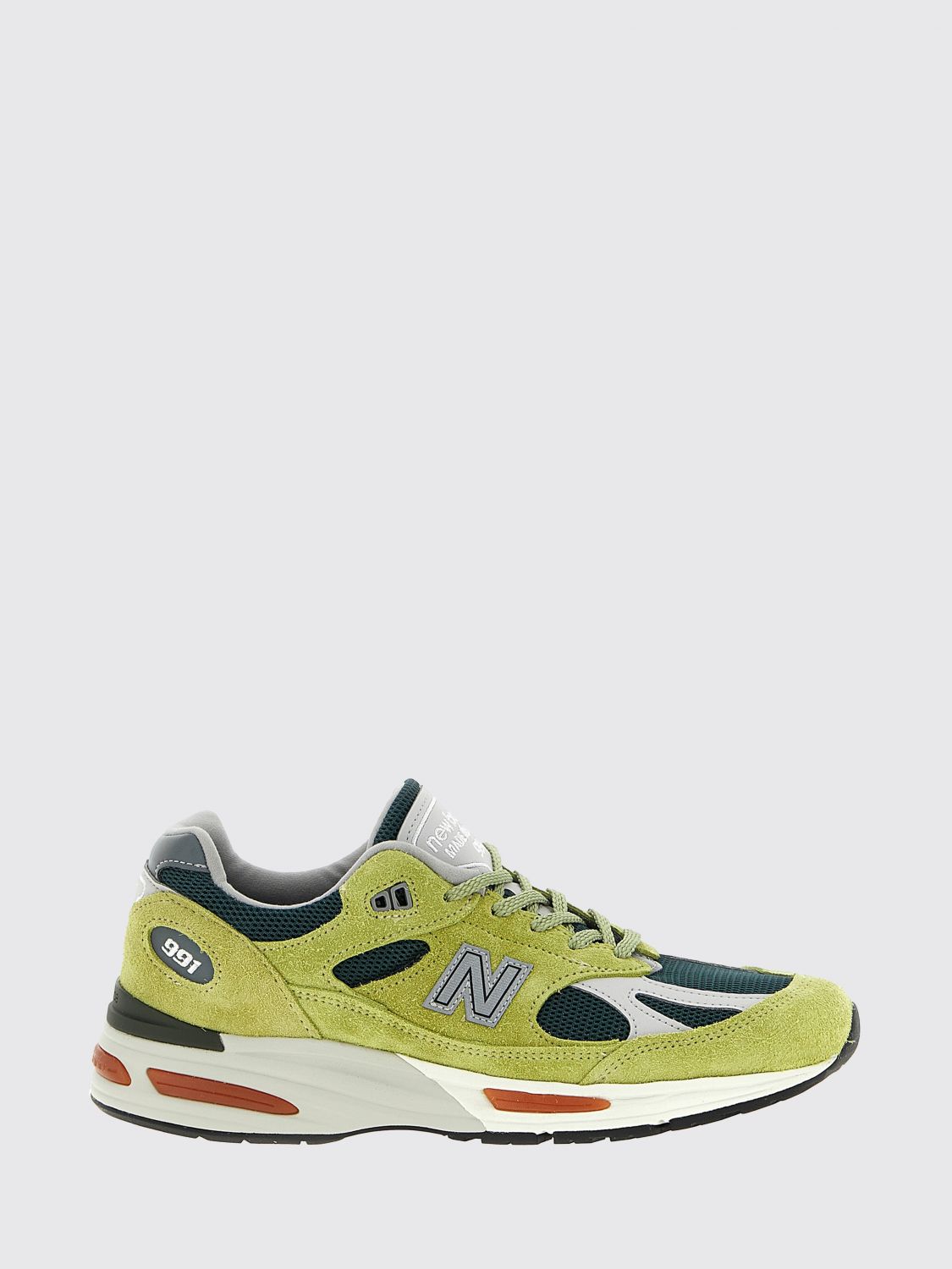 NEW BALANCE Multicolour Made in UK 991v2 Suede and Mesh Trainers