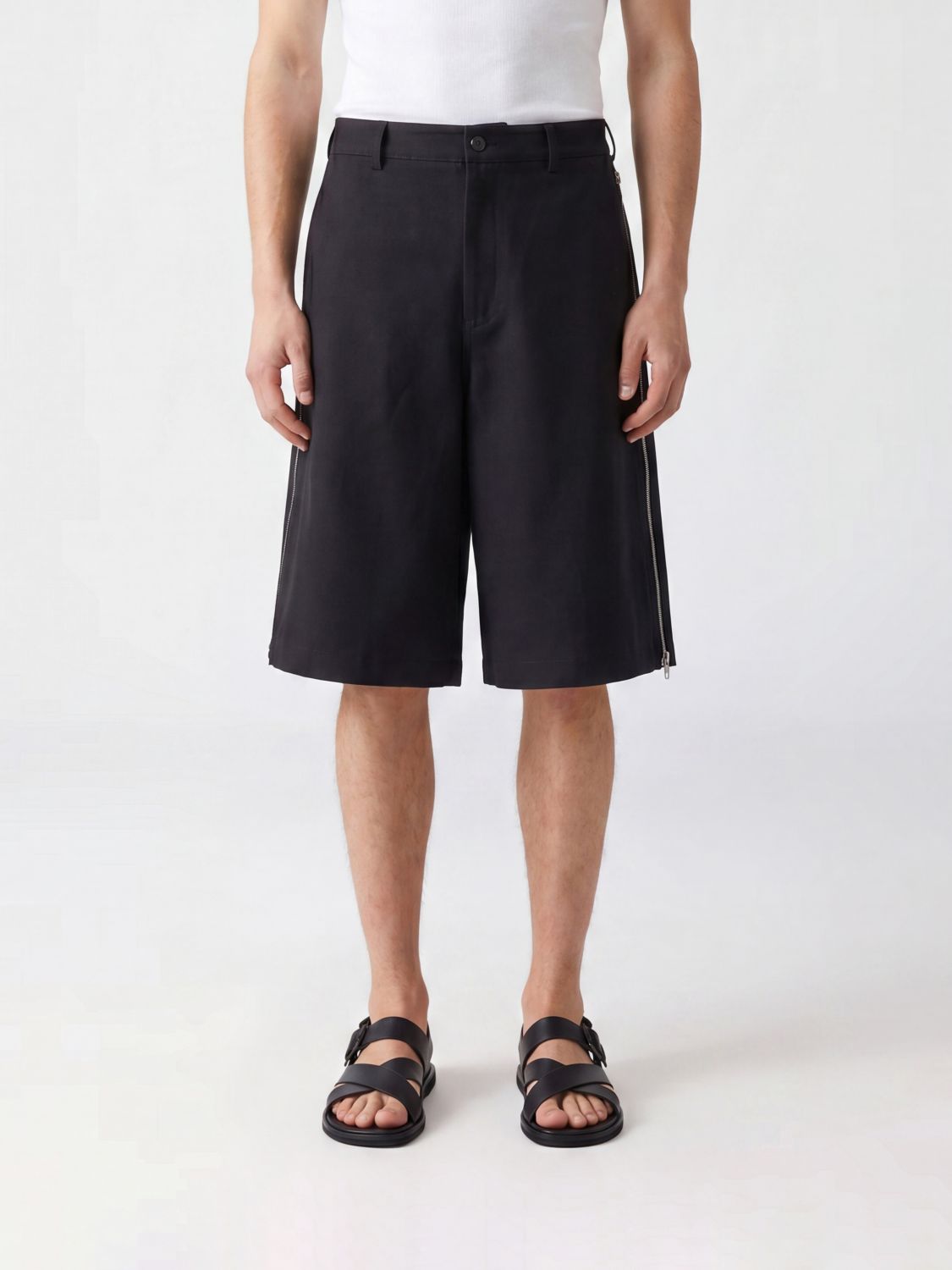 COMME DES GARÇONS SHIRT Knee-Length Polyester Crêpe Chino Shorts