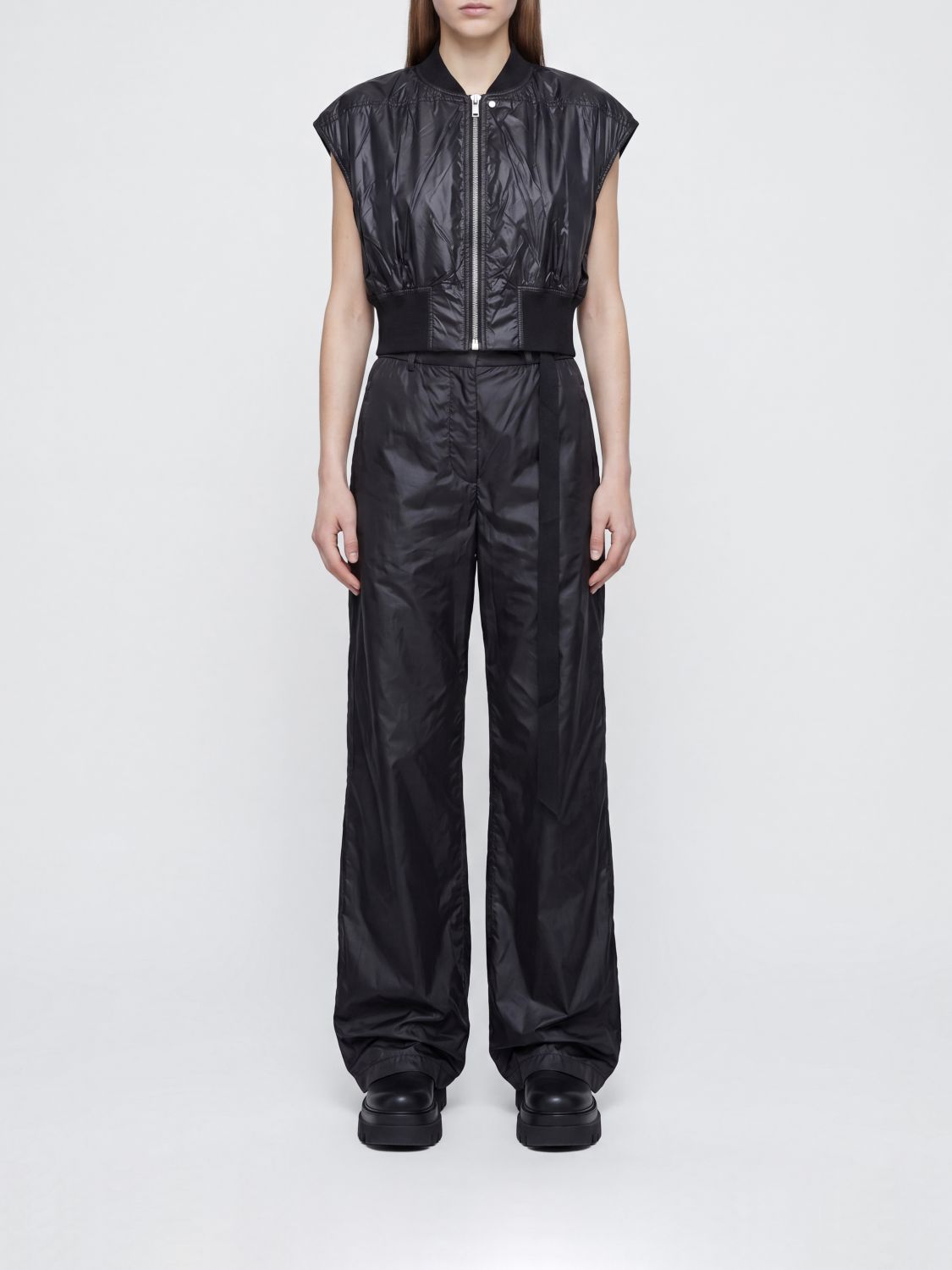Rick Owens DRKSHDW Bomber corto in nylon con maniche corte