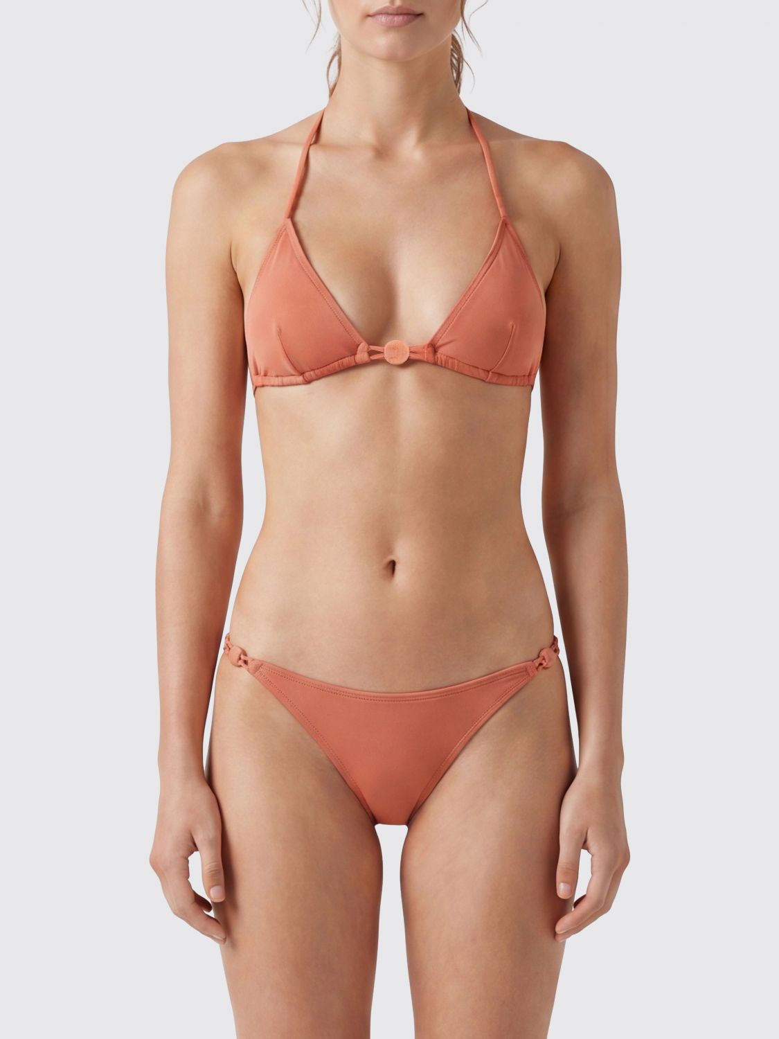 ERES Top bikini a triangolo in poliammide con ricamo e applicazione di perline