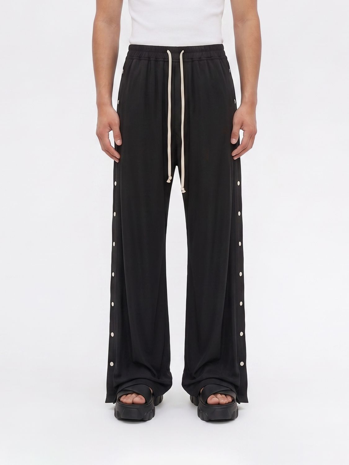 Rick Owens DRKSHDW Wide Pusher Wide-Leg Drawstring Jogging Trousers
