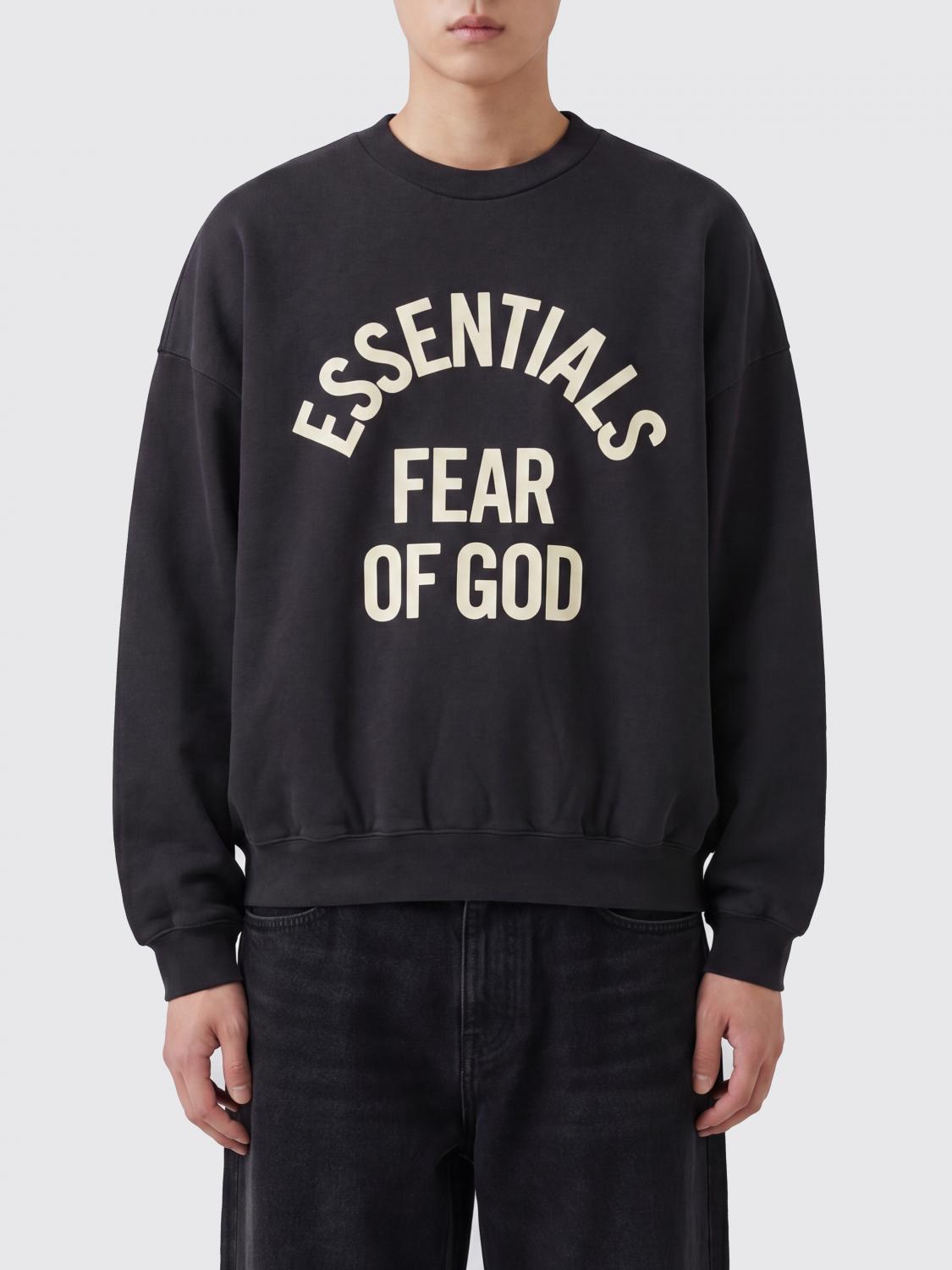 FEAR OF GOD Felpa a girocollo in cotone con logo a contrasto