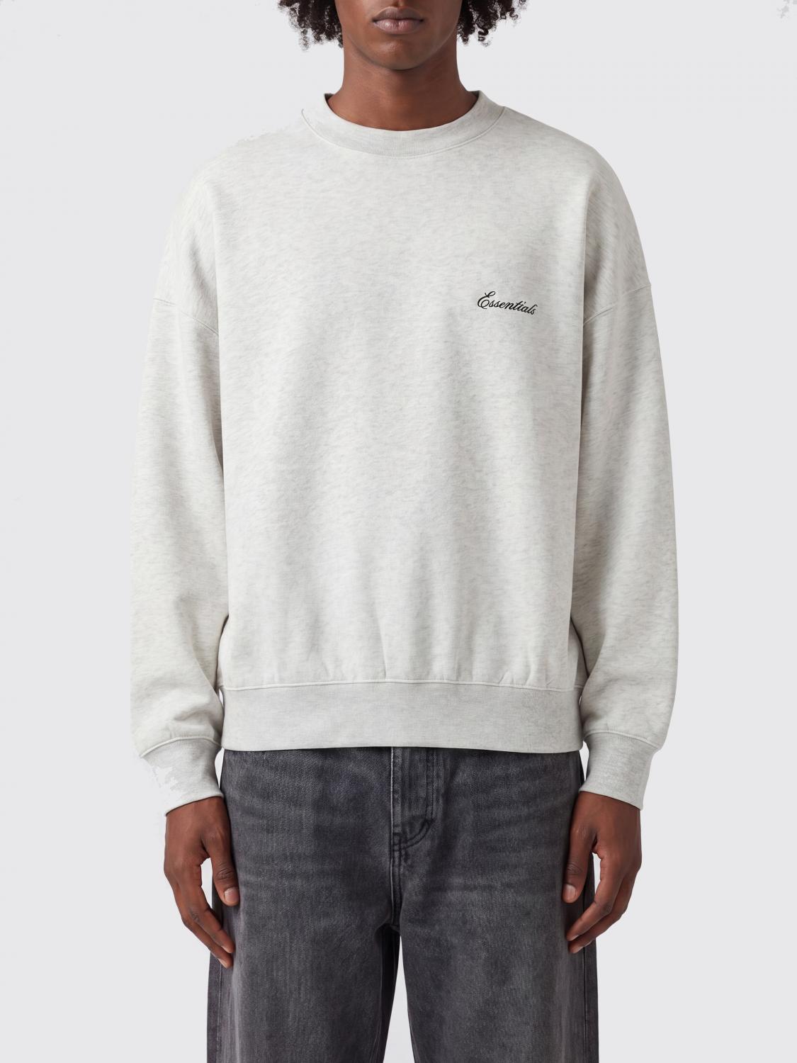 FEAR OF GOD Felpa girocollo in misto cotone con logo ricamato e spalle cadute
