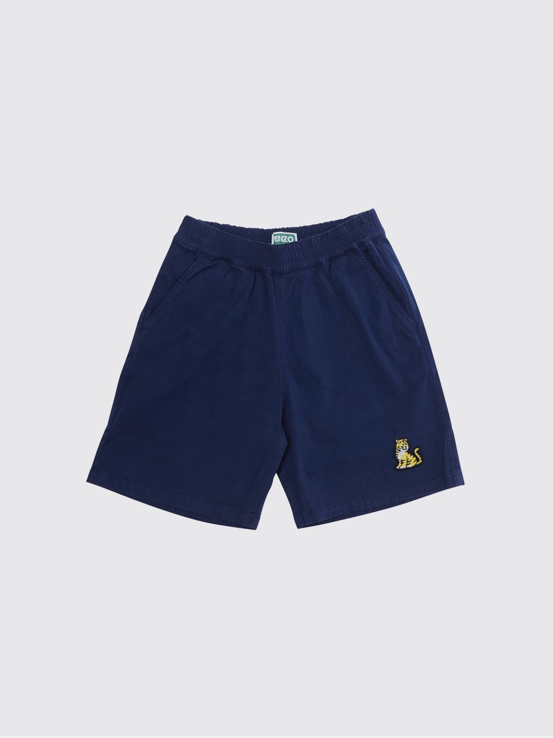 KENZO Boy's Cotton Jogging Shorts with Tiger Paris Logo　KENZO ボーイズ コットン ジョギング ショーツ Tiger Paris ロゴ入り KENZO