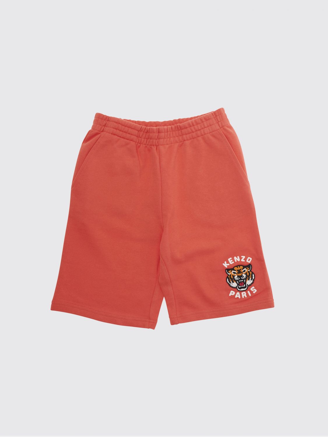 KENZO Boy's Cotton Jogging Shorts with Elasticated Waistband and Logo