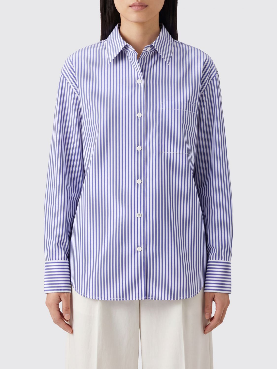 RAG & BONE Camicia a righe in cotone con vestibilità relaxed e spalle cadute