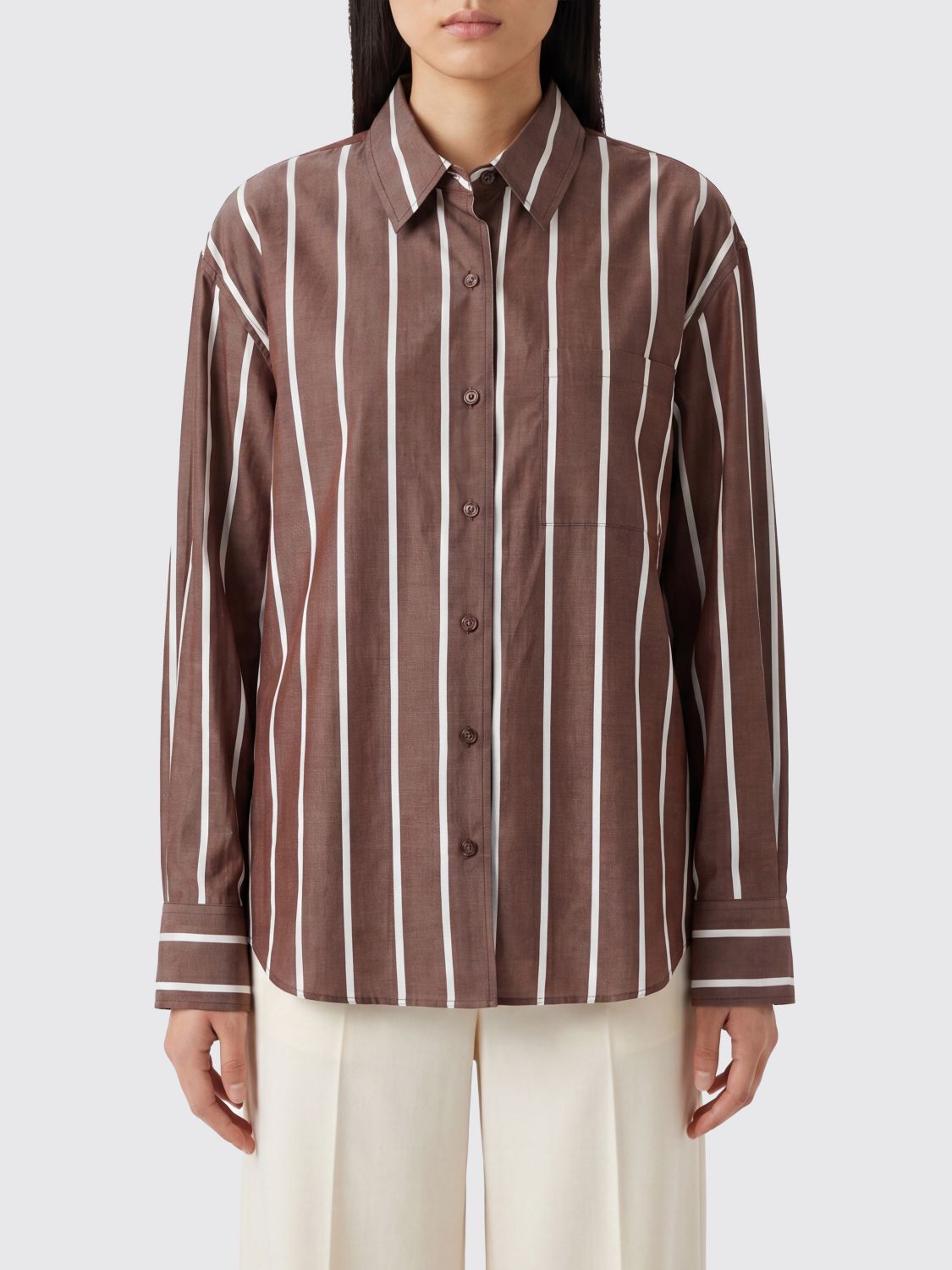 RAG & BONE Camicia a righe in cotone con vestibilità relaxed e spalle cadute