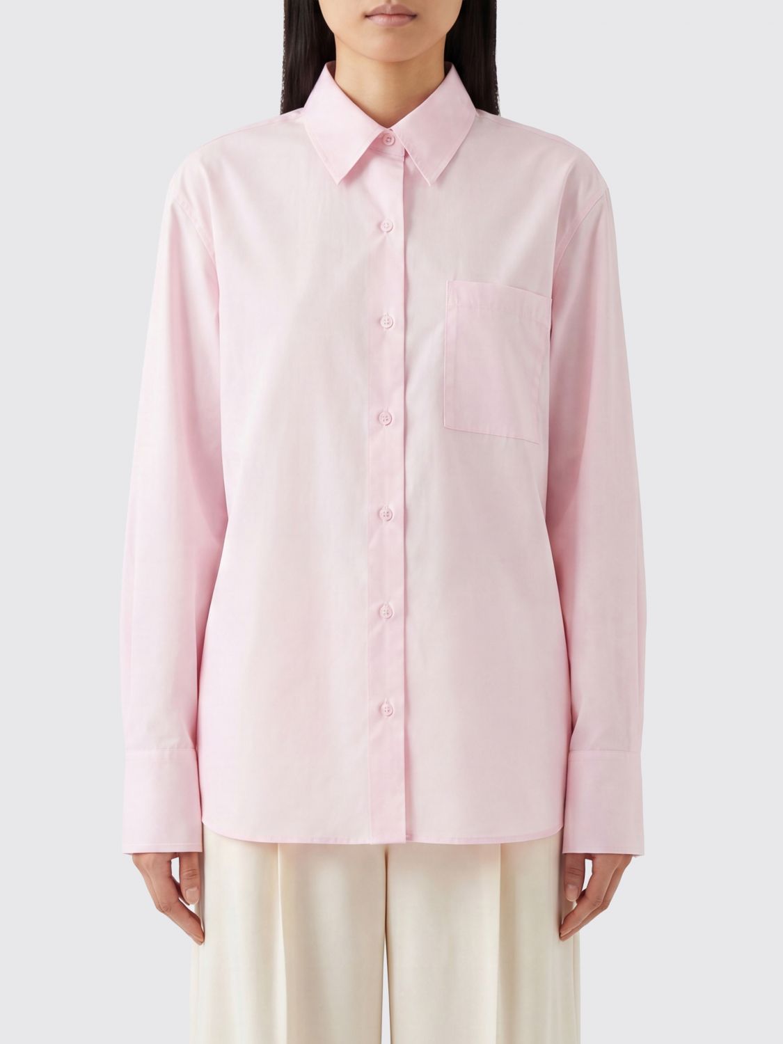 RAG & BONE Camicia relaxed fit in popeline di cotone con spalle cadute e tasca