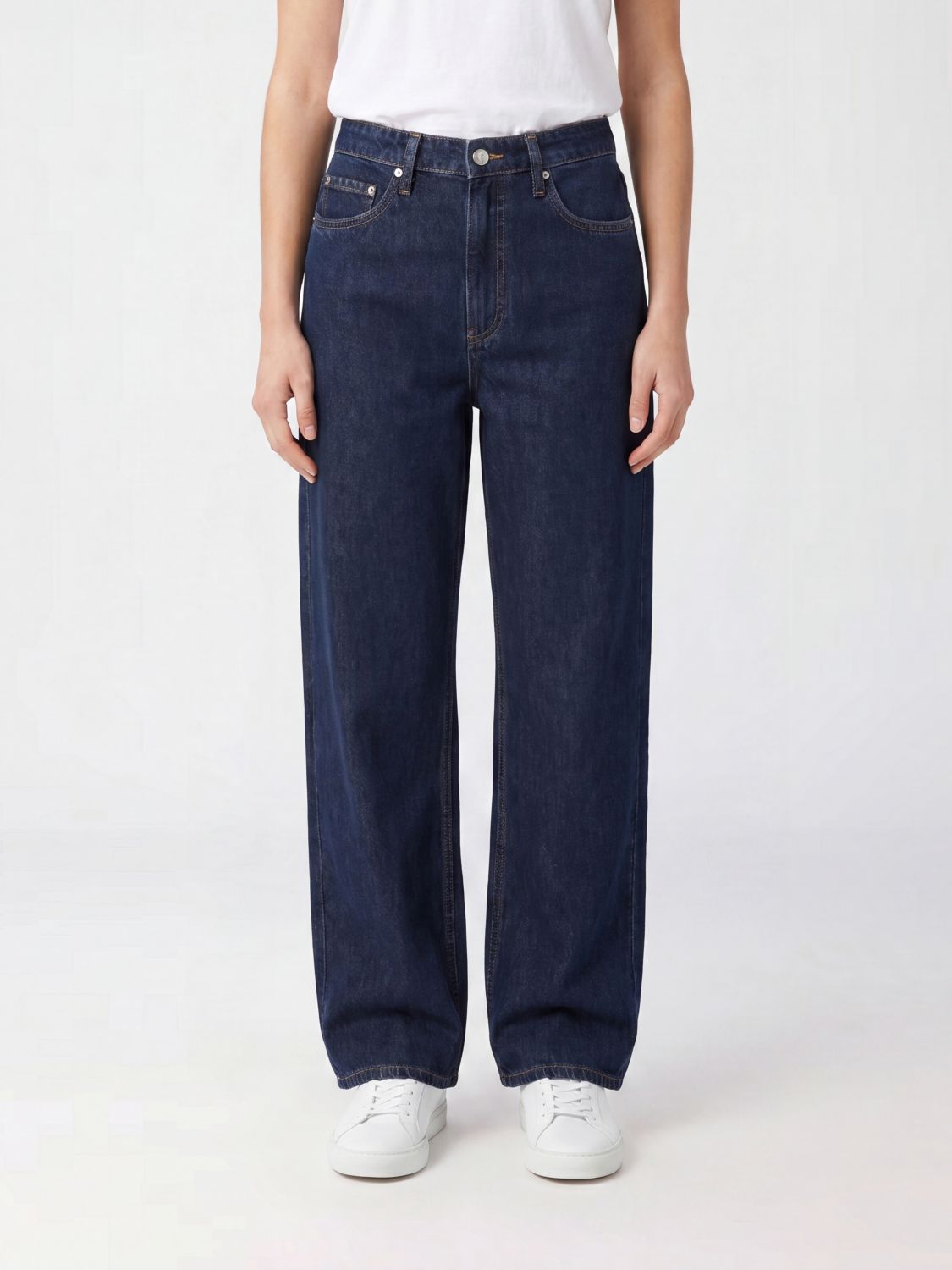 RAG & BONE Jeans Logan a gamba dritta e vita media in denim