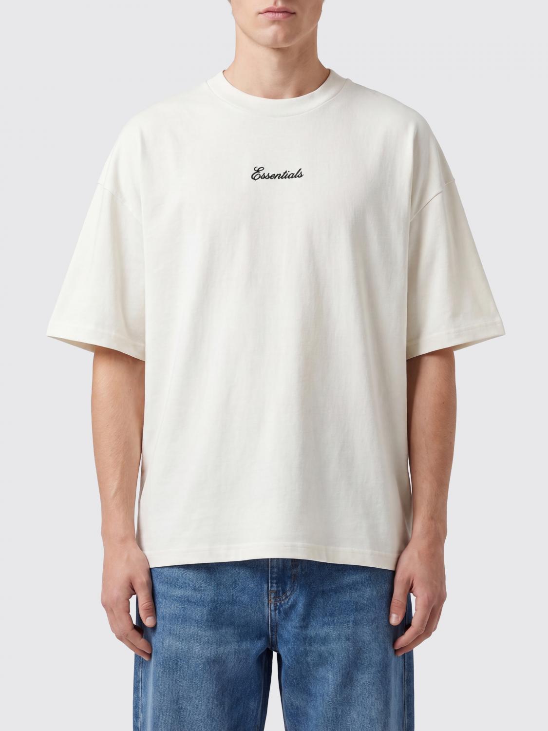 FEAR OF GOD ESSENTIALS T-shirt Signature 90's in cotone con logo a contrasto