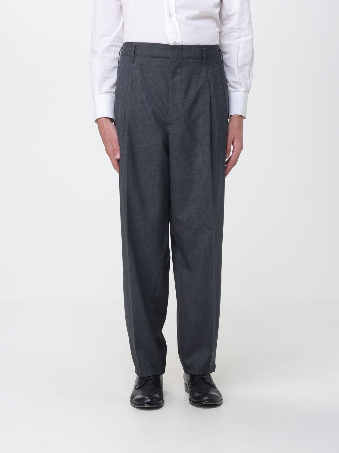 BRUNELLO CUCINELLI Wide-Leg Wool Tailored Trousers