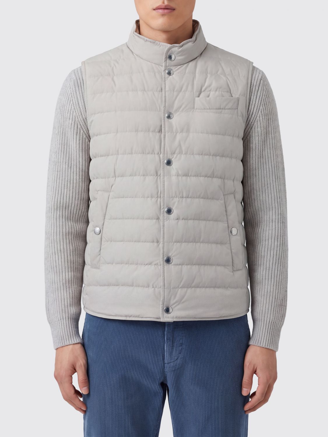BRUNELLO CUCINELLI Water-Repellent Nylon High-Neck Padded Vest