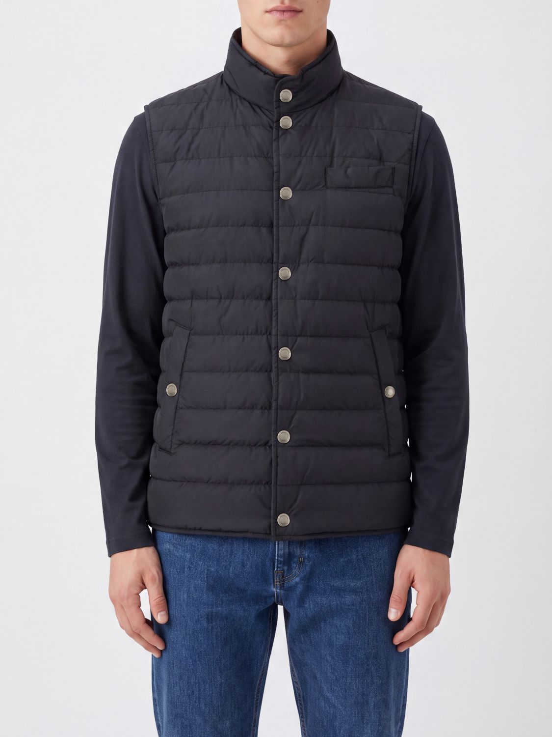 BRUNELLO CUCINELLI Water-Repellent Nylon Padded Gilet with High Neck