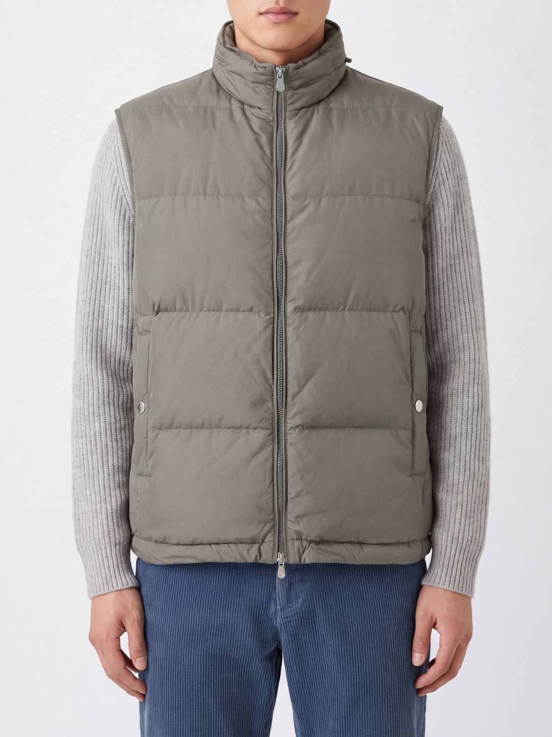 BRUNELLO CUCINELLI Quilted Nylon Vest with Packable Hood