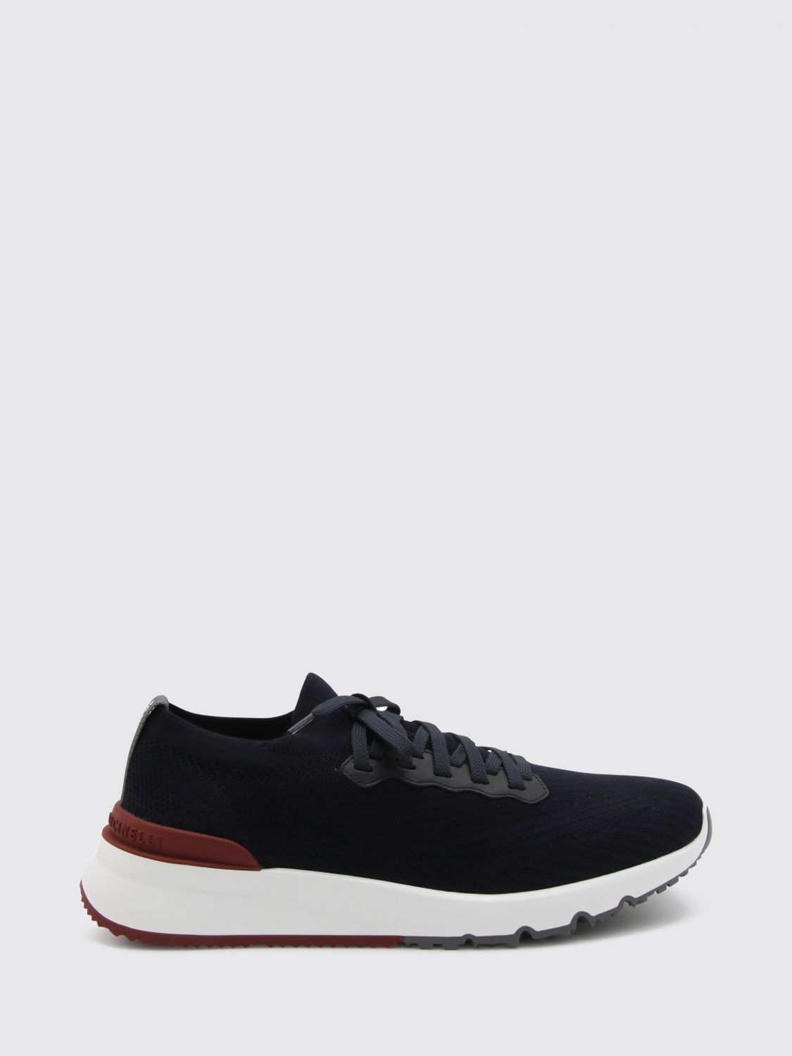 Brunello Cucinelli Knit Low-Top Sneakers in Cotton Blend with Elasticated Ankle