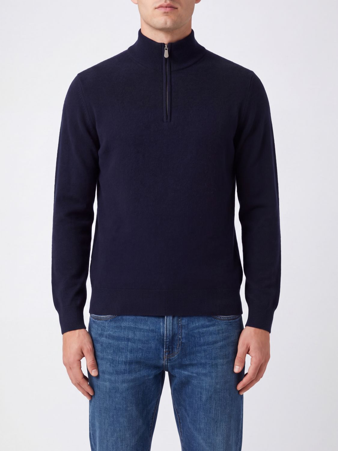 Brunello Cucinelli Slim Fit Half-Zip Cashmere Turtleneck Jumper · 58