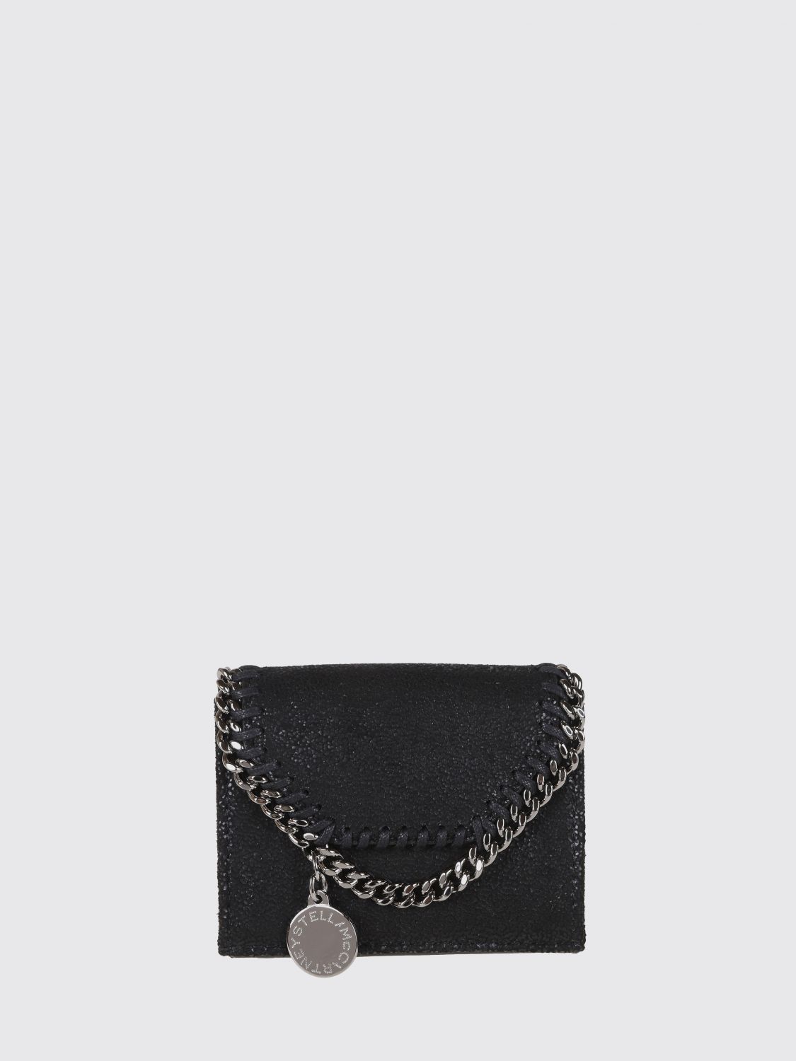 STELLA MCCARTNEY Dreifach gefaltete Brieftasche aus Eco Alter Mat mit metallischem Logo
