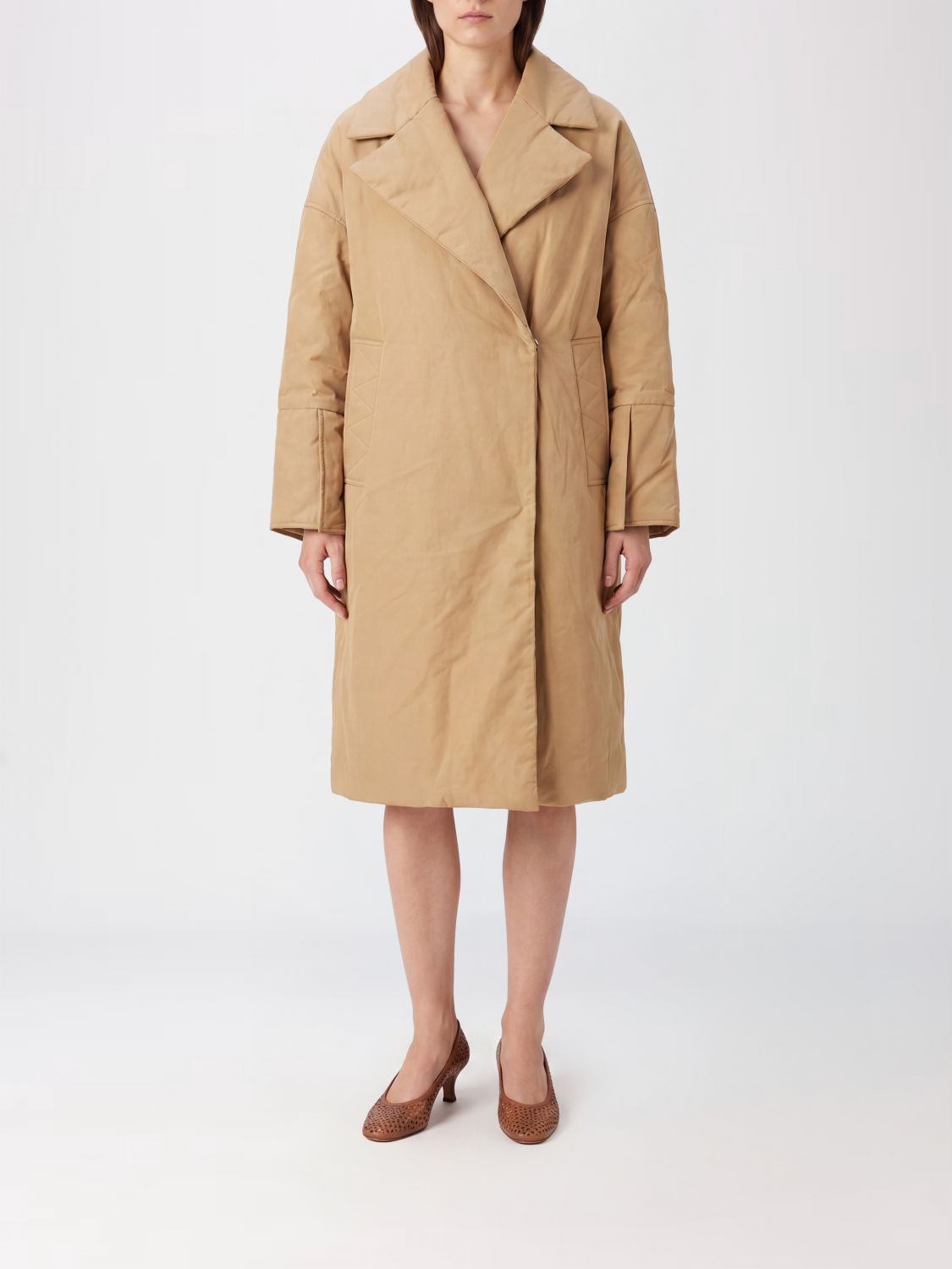 OOF WEAR Cappotto doppiopetto in tessuto tecnico imbottito relaxed fit