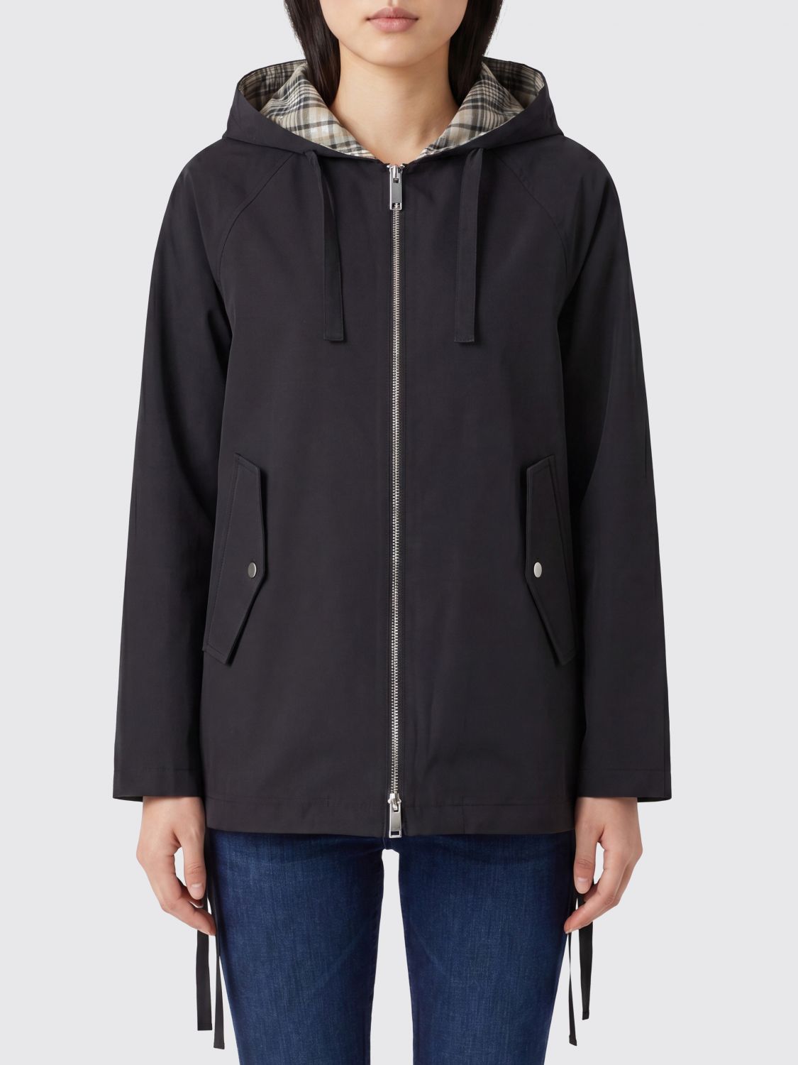 OOF WEAR Giacca a vento corta in tessuto tecnico con cappuccio e zip