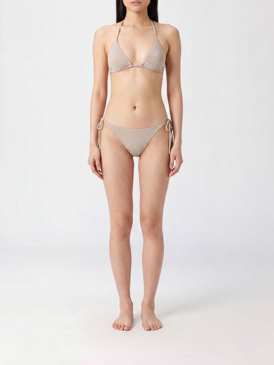 IV. AM Bikini a triangolo in 100% cotone biologico con chiusura a laccetti