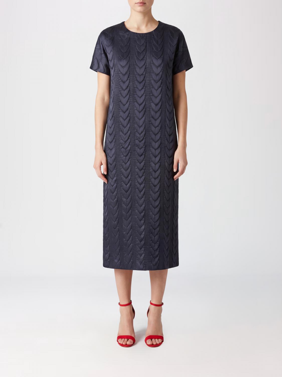 MEIMEIJ Crêpe Midi Tunic with Crew Neck and Sequin Appliqué