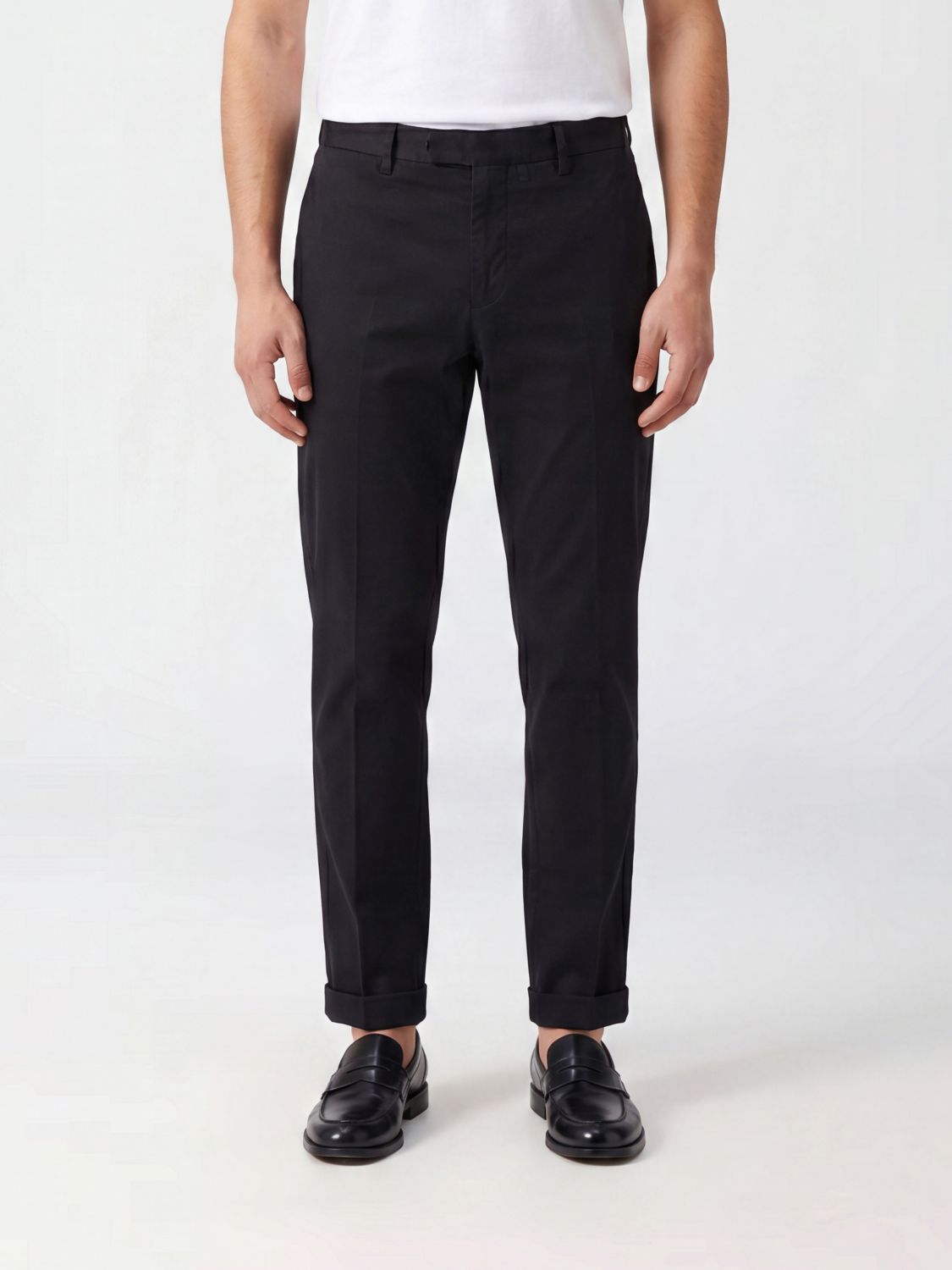 BRIGLIA 1949 Pantaloni sartoriali slim fit in misto cotone e lino