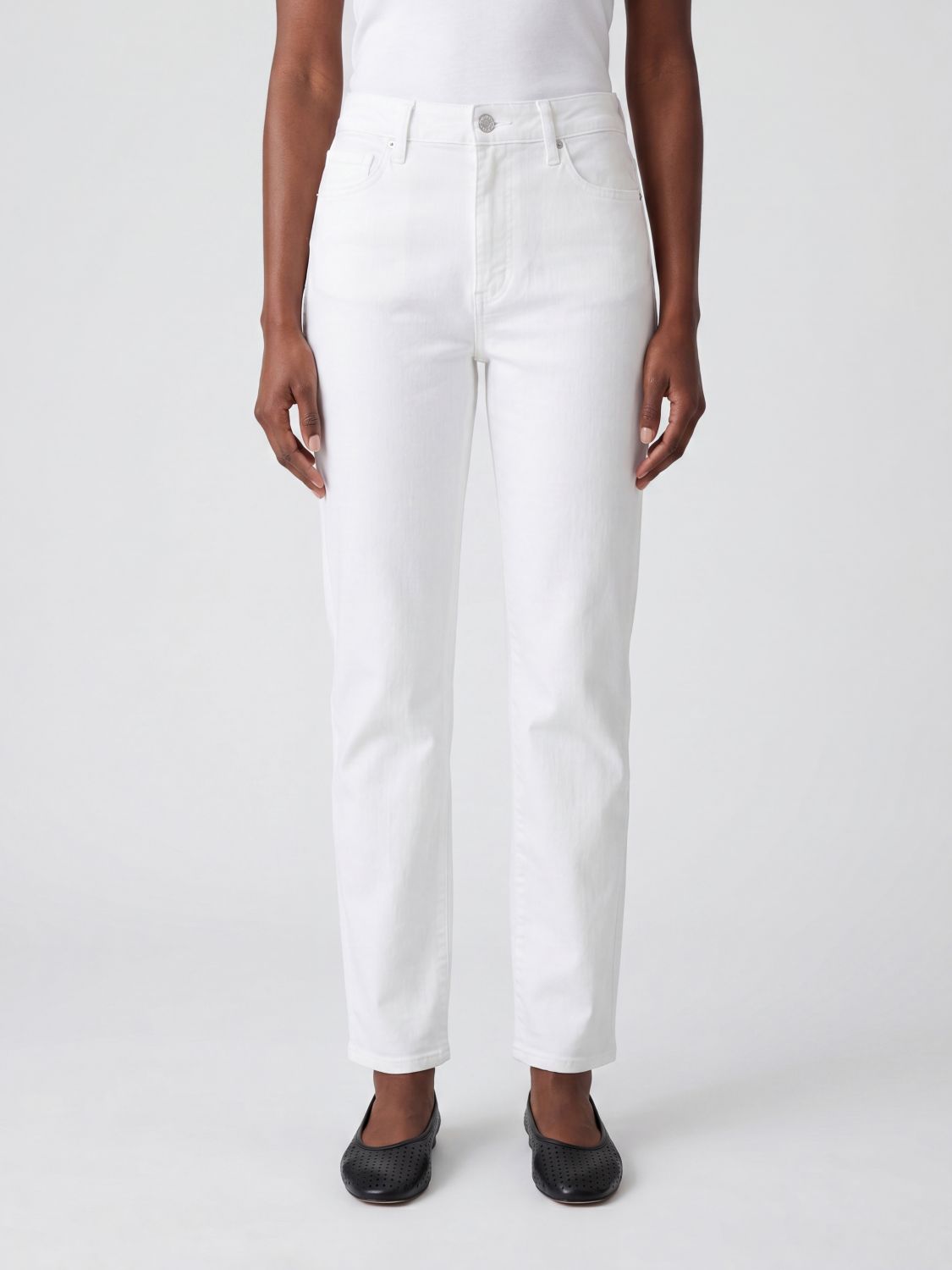 PAIGE Jeans Mason straight a vita alta in denim di cotone stretch