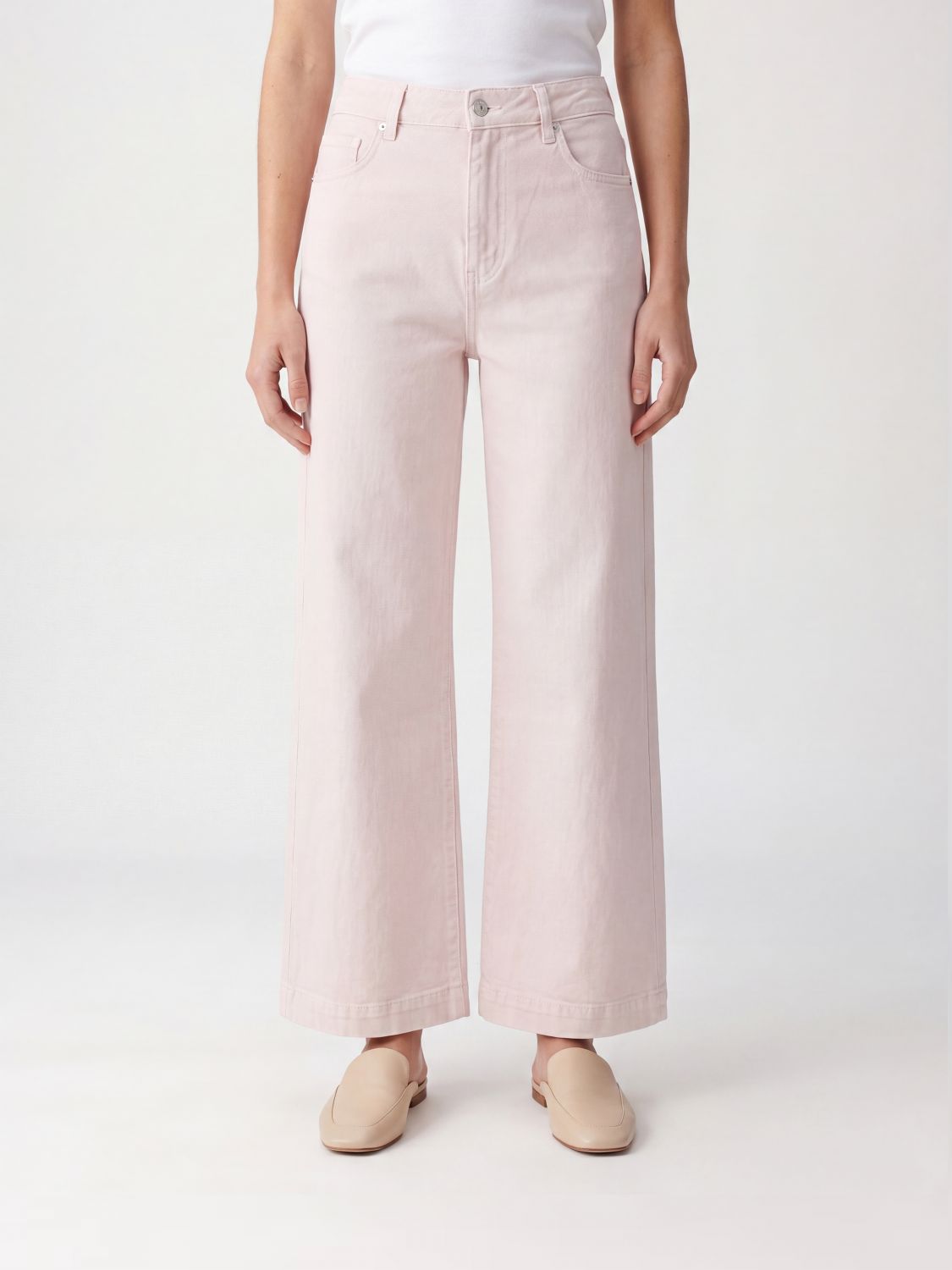 PAIGE Jeans cropped Anessa a vita alta con vestibilità straight