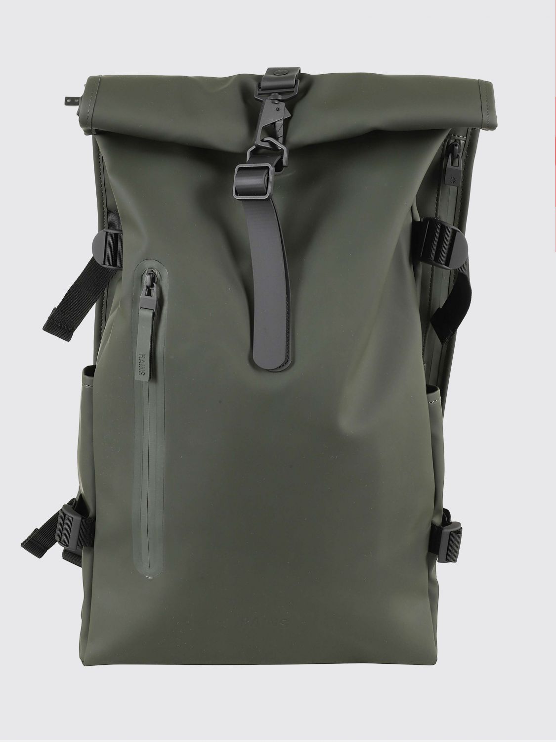 RAINS Zaino impermeabile Rolltop Rucksack con chiusura a moschettone