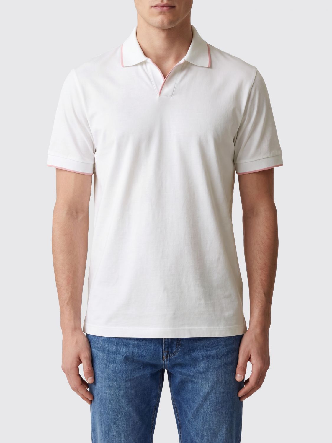 Moorer Polo Shirt Men Color White In Black