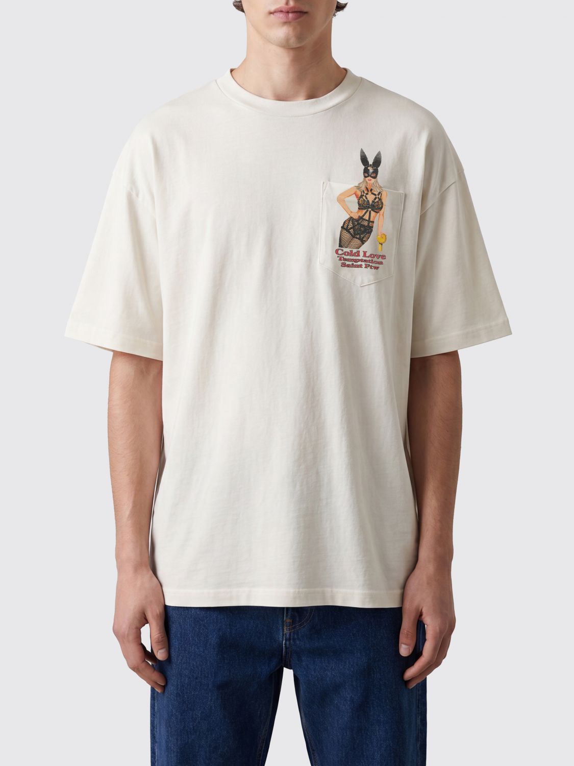 SAINT MXXXXXX T-shirt relaxed fit in cotone con stampa grafica vintage